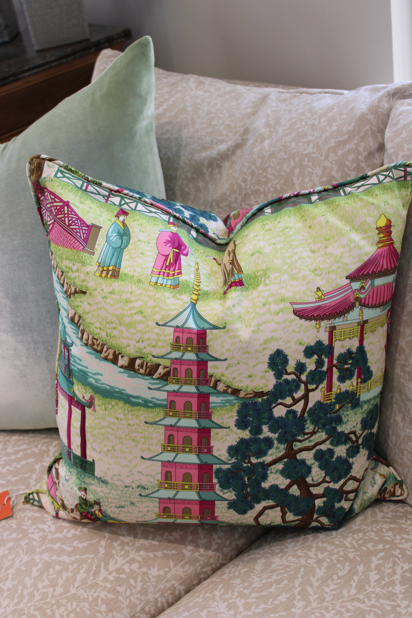 Manuel Canovas Pagoda Rose 22x22 Pillow