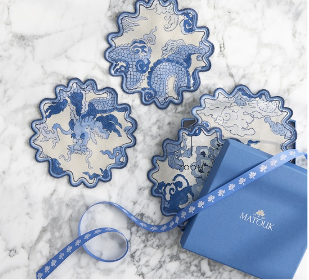 Magic Mountain Placemat Porcelain Blue- Set of 4