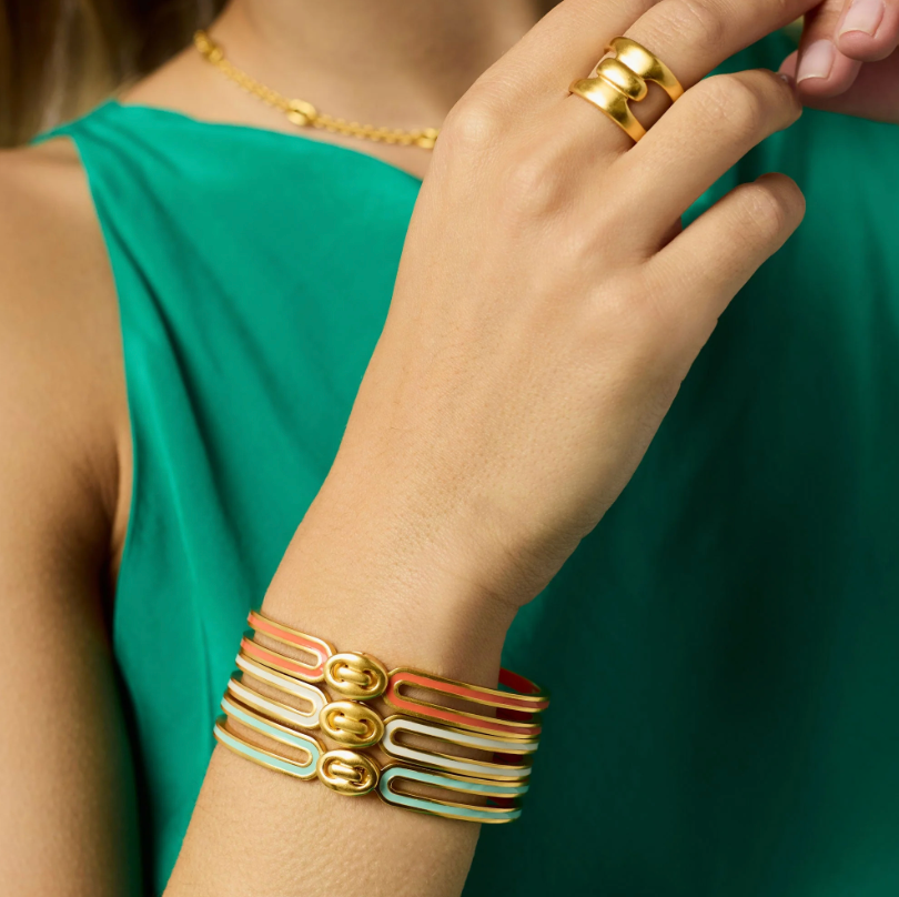 Laguna Enamel Hinge Bangle