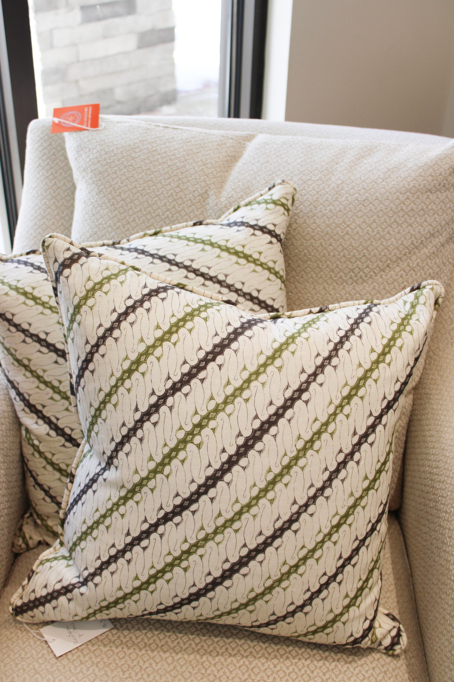 Schumacher Ronnie Green 22x22 Pillow
