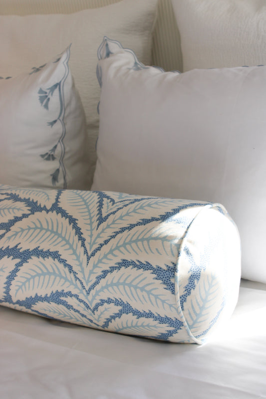 Brunschwig and Fils Talavera Blue Bolster Pillow