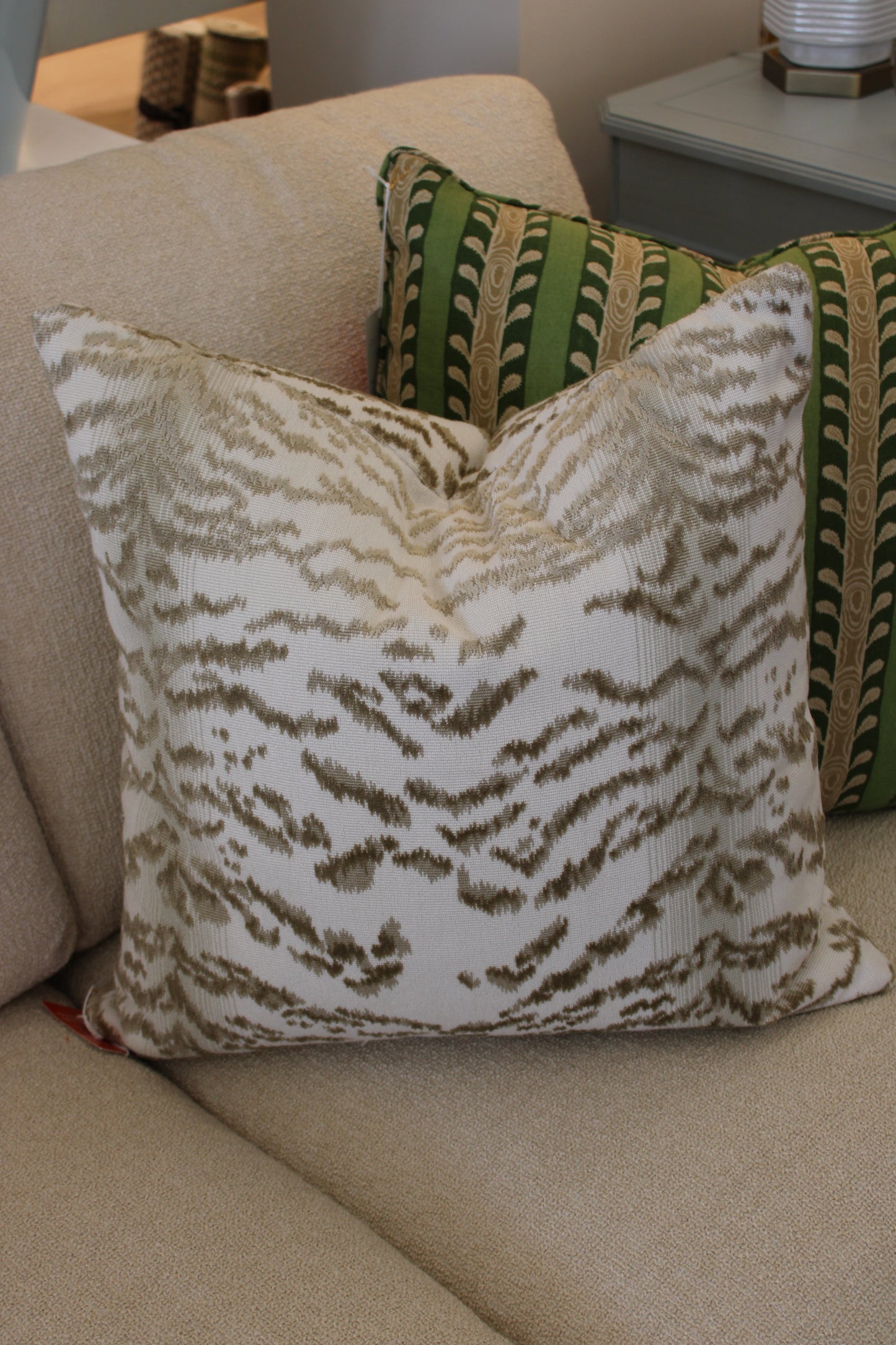 Cowtan and Tout Rajah Tiger Velvet 22x22 Pillow
