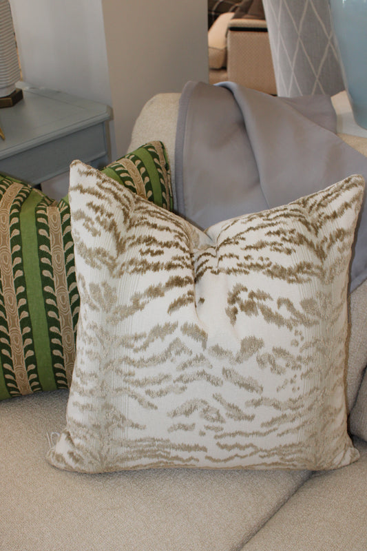 Cowtan and Tout Rajah Tiger Velvet 22x22 Pillow