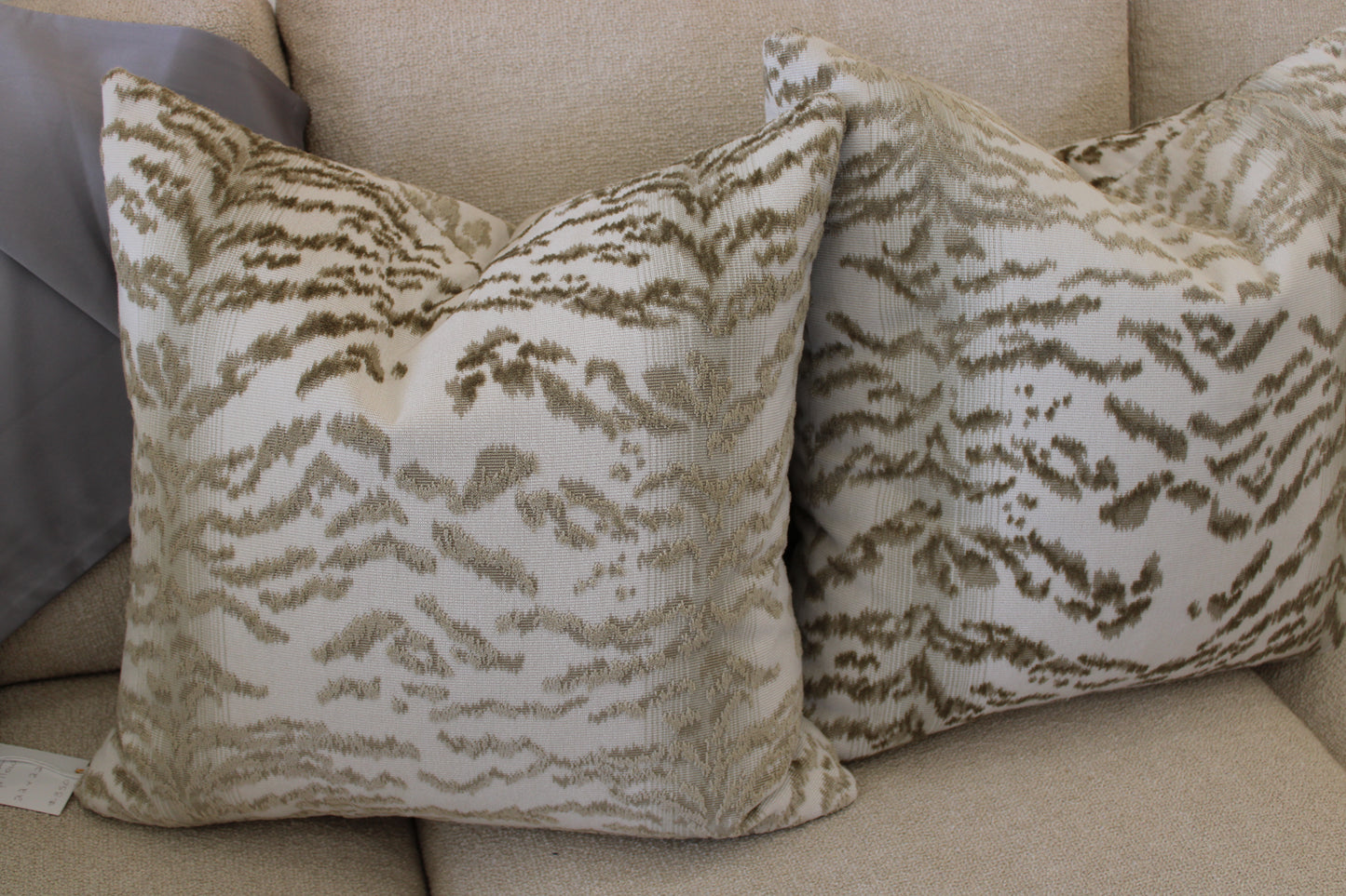 Cowtan and Tout Rajah Tiger Velvet 22x22 Pillow