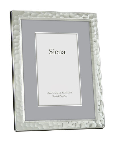 Narrow Hammered Silver Frame
