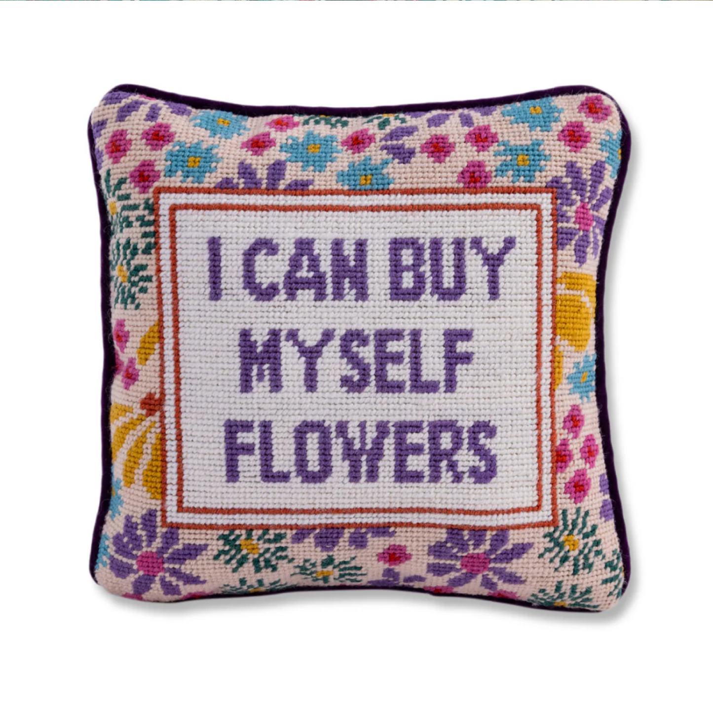 Flowers Needlepoint Pillow