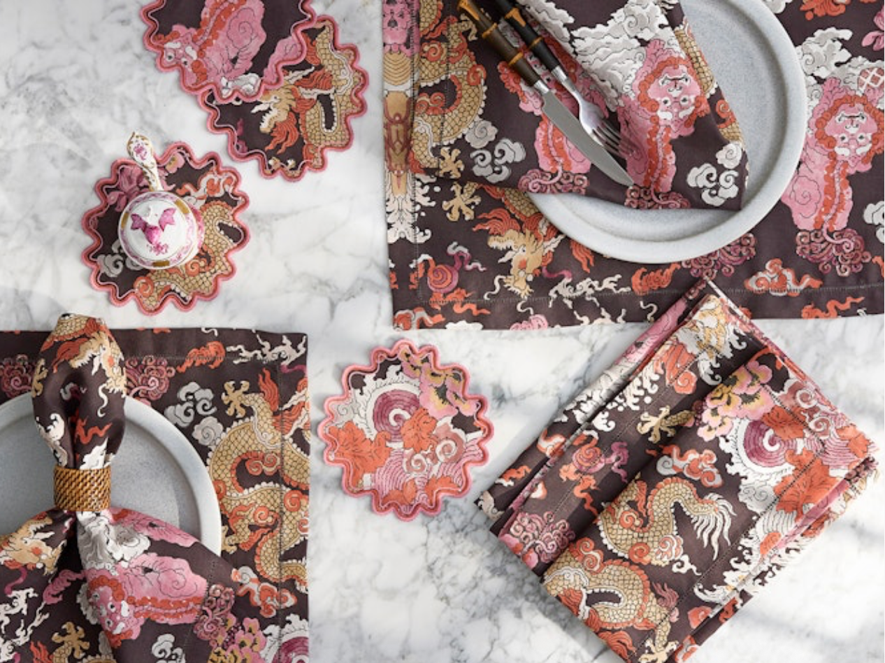 Magic Mountain Placemat Chocolate Persimmon