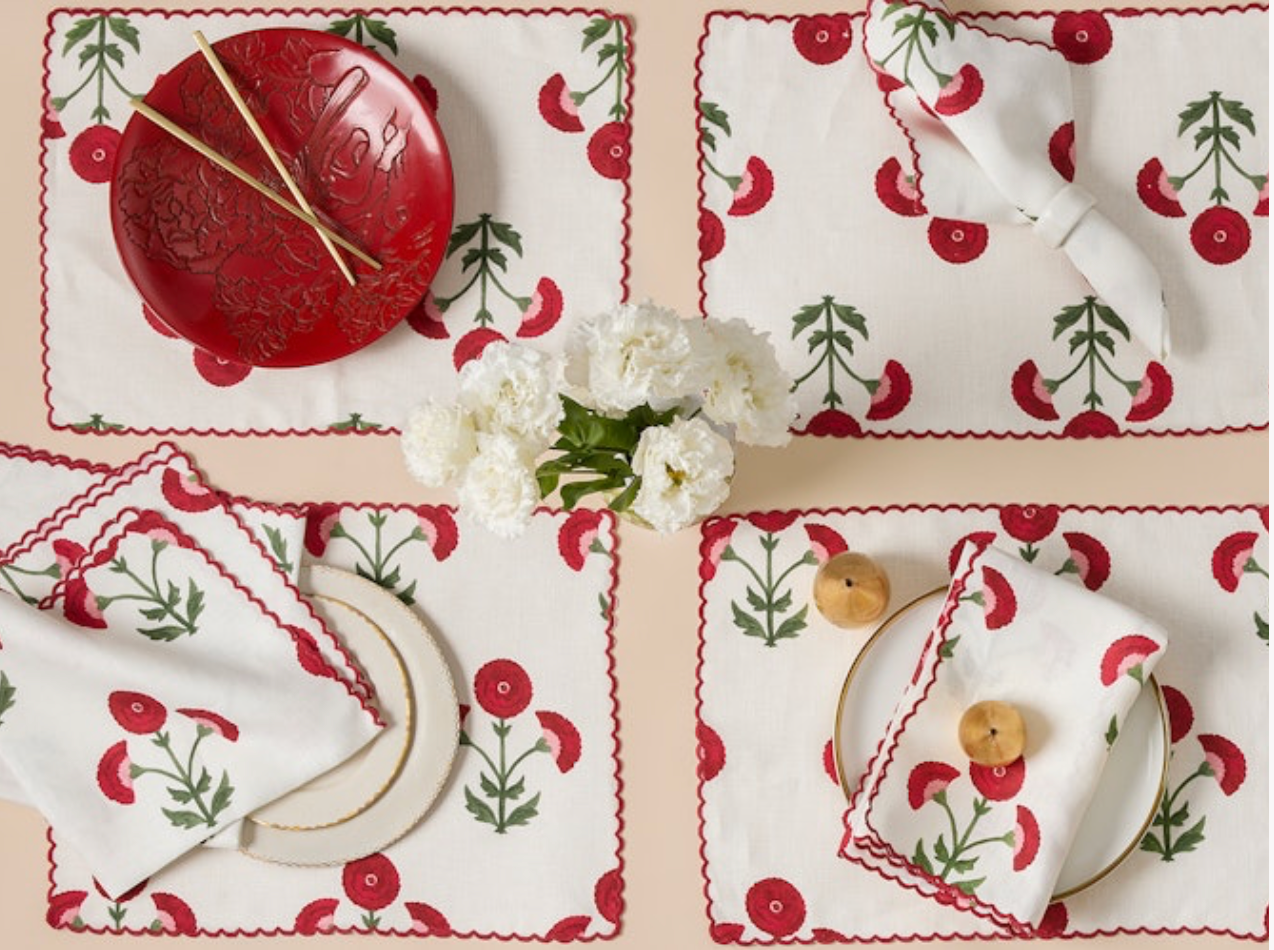 Gisele Placemat Scarlet- Set of 4
