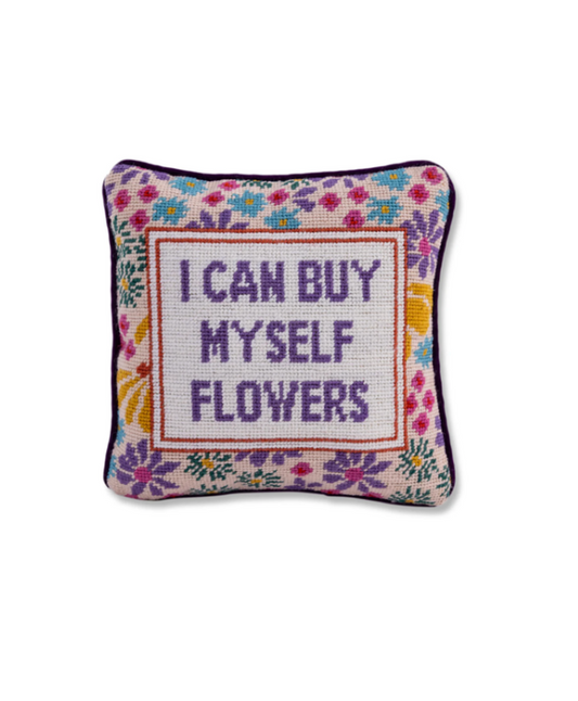 Flowers Needlepoint Pillow