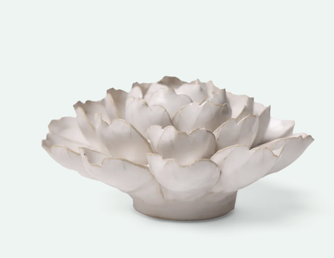 Ivory Empire Cabbage Ceramic Flower