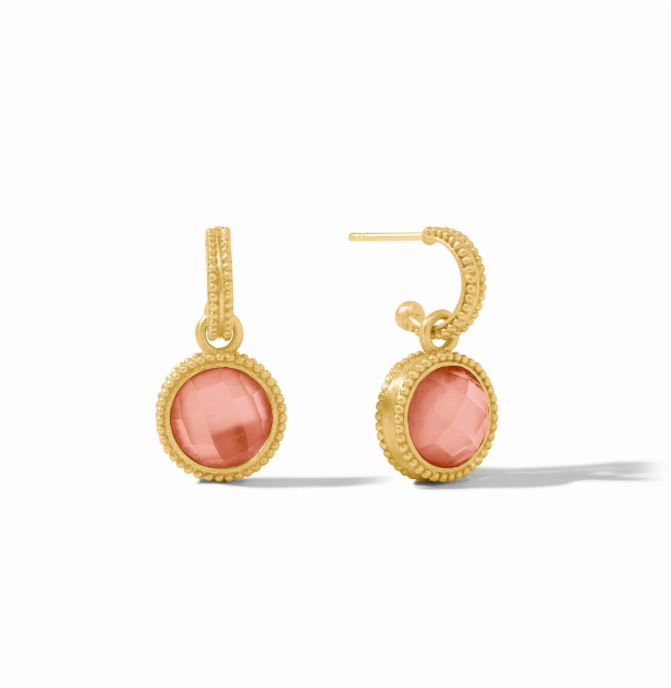 Fleur-de-Lis Hoop & Charm Earring