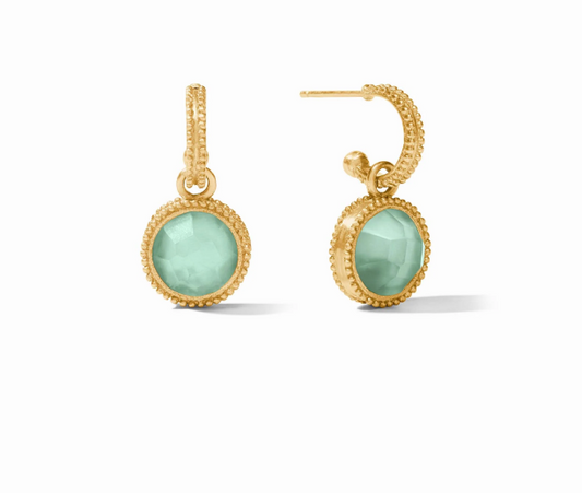 Fleur-de-Lis Hoop & Charm Earring