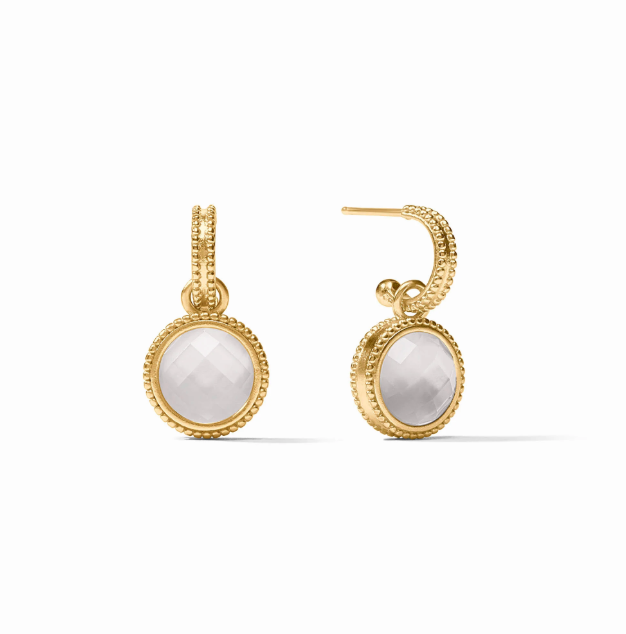 Fleur-de-Lis Hoop & Charm Earring