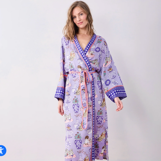 Fancy Dogs Eco Satin Robe