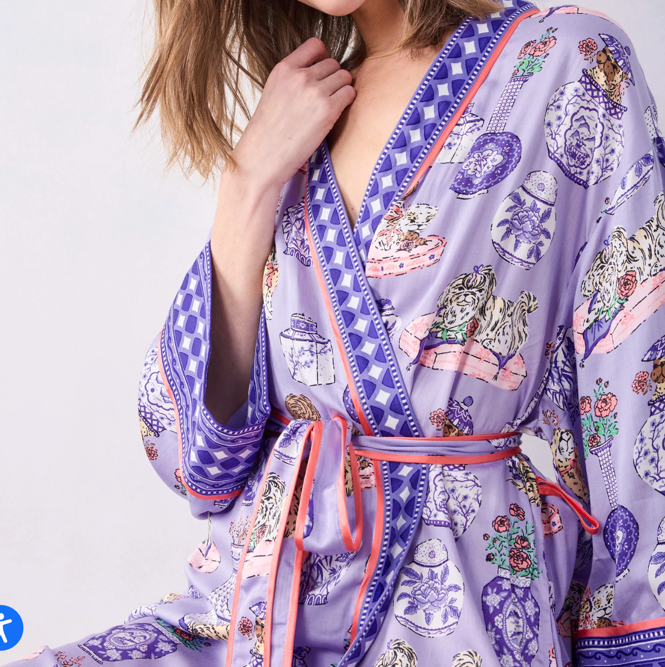Fancy Dogs Eco Satin Robe