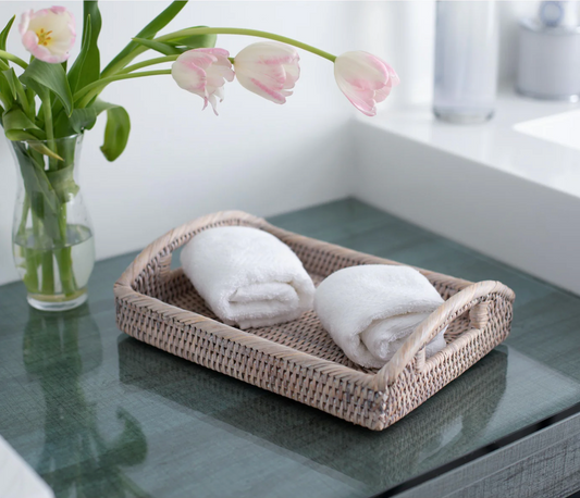McFadden/Fields: Rattan Vanity Set