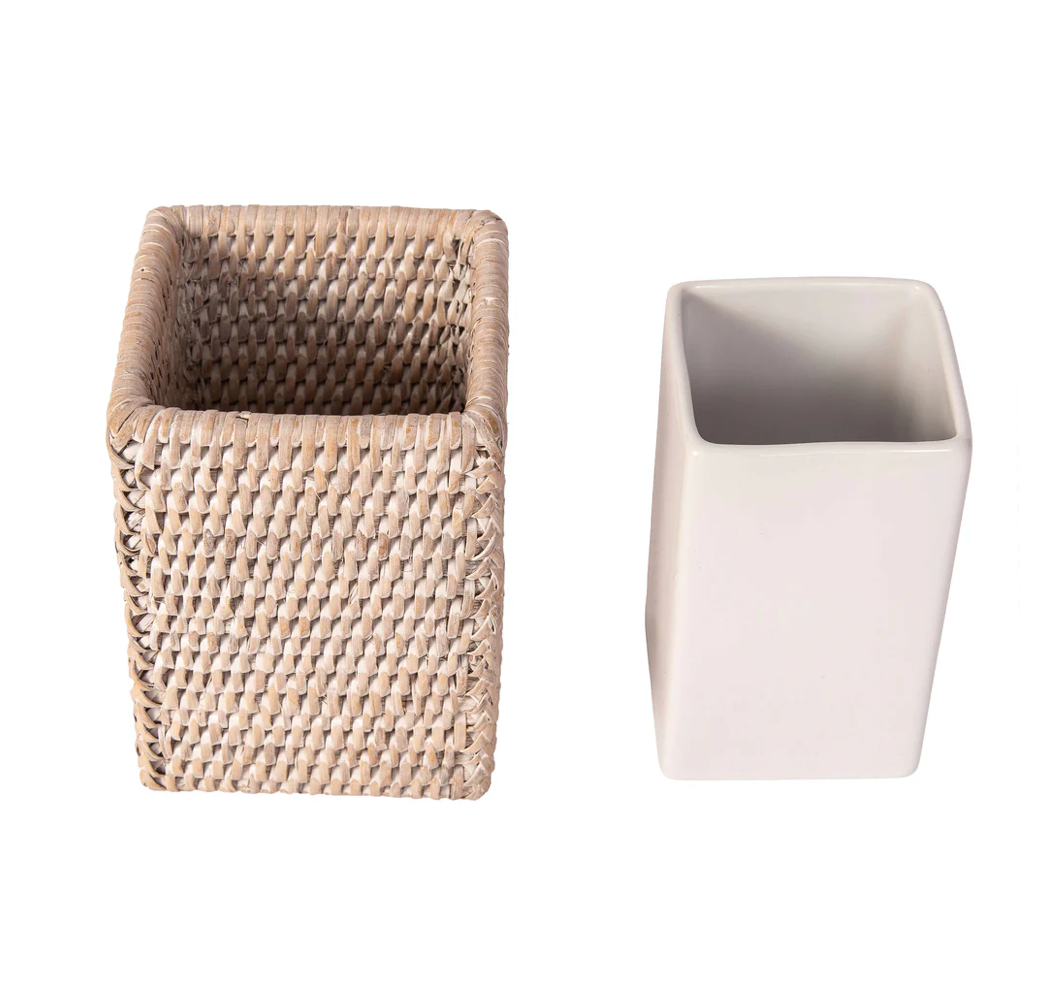 McFadden/Fields: Rattan Vanity Set